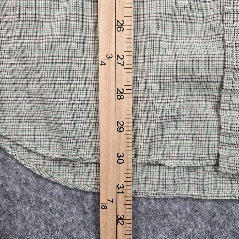Polo Ralph Lauren Lowell Sport Shirt Mens Large Green Check‎ Cotton Long Sleeve